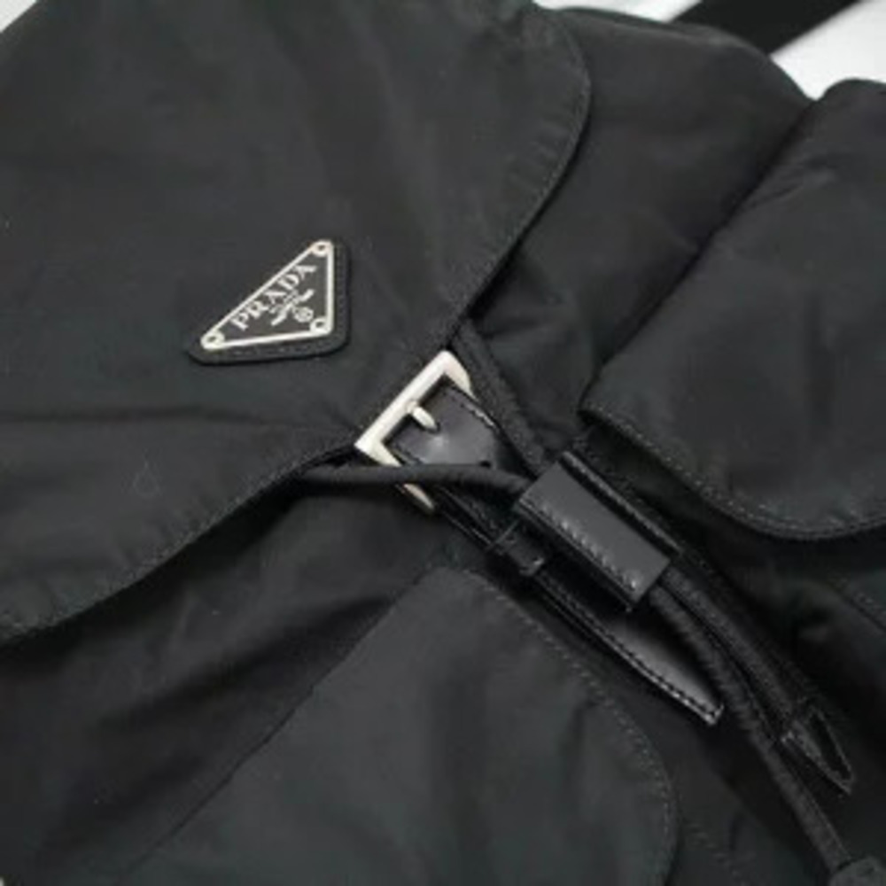 Prada backpack triangular double pockets black - Picture 6 of 7